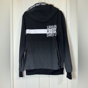 Men's XL urban Rider Sweats Be‎ good miracle Black and Gray Men's hoodie